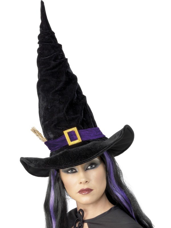 Witch Hat Black with Purple Belt