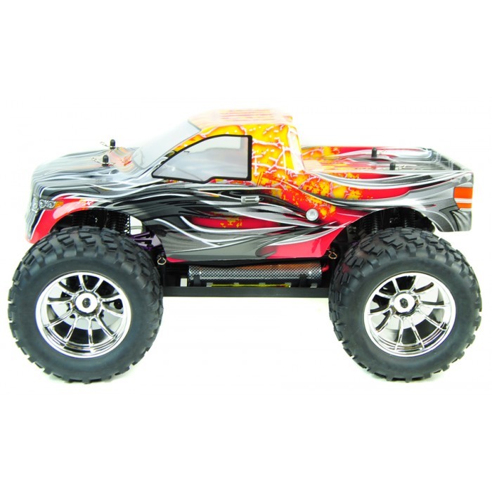 Bug Crusher Electric RC Monster Truck RTR - Orange Flame - WITH FREE SPARE BATTERY WORTH £14.99!