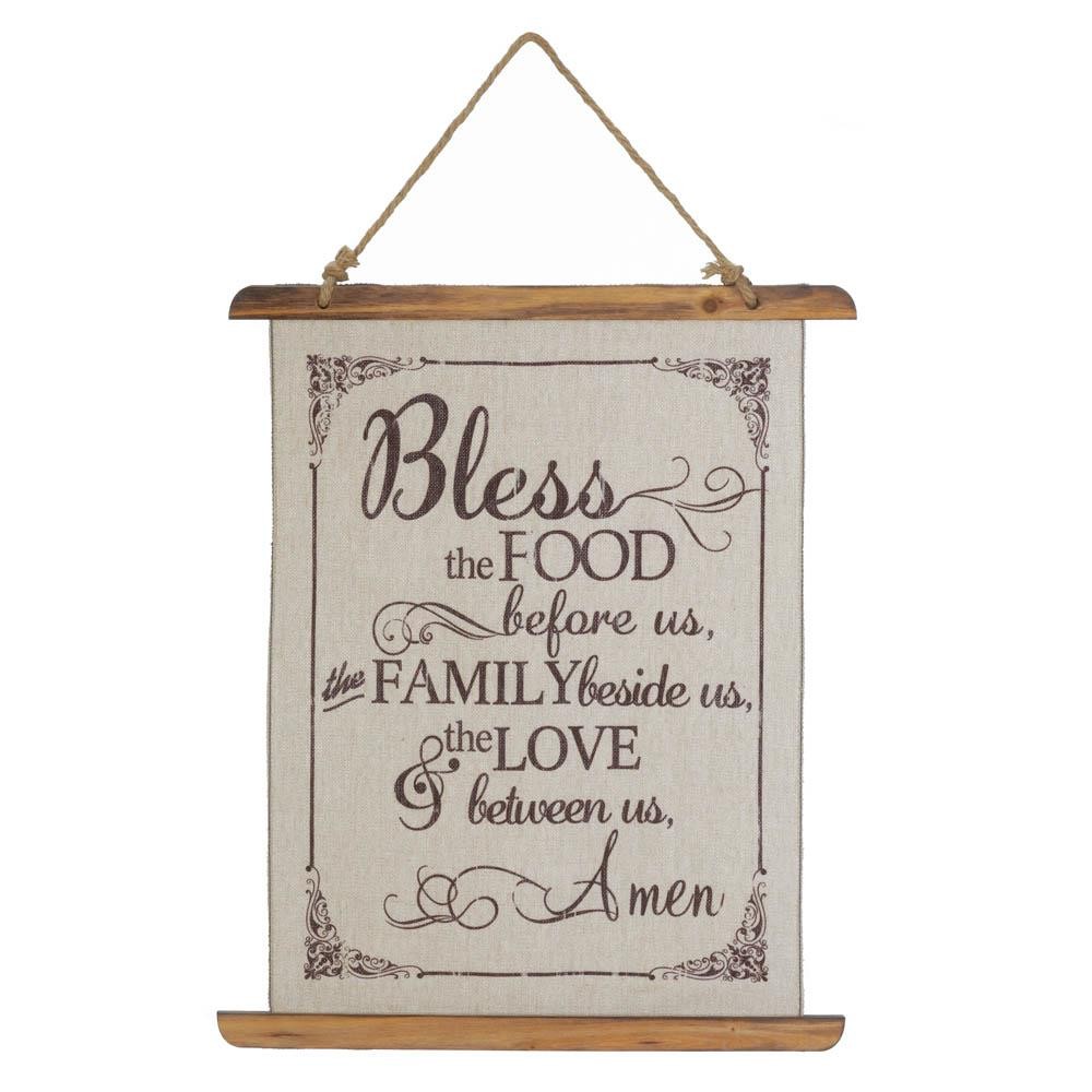 Bless Food Linen Wall Art