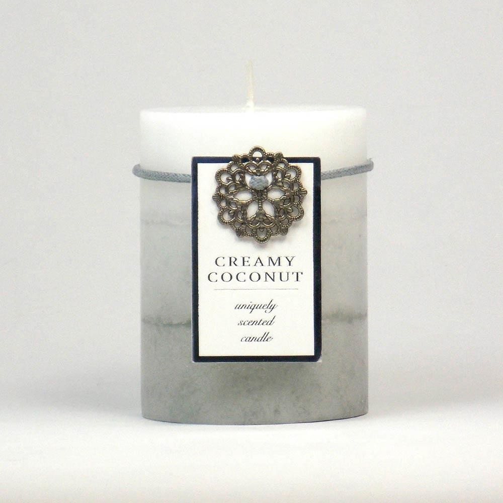 Creamy Coconut Pillar Candle 3X4