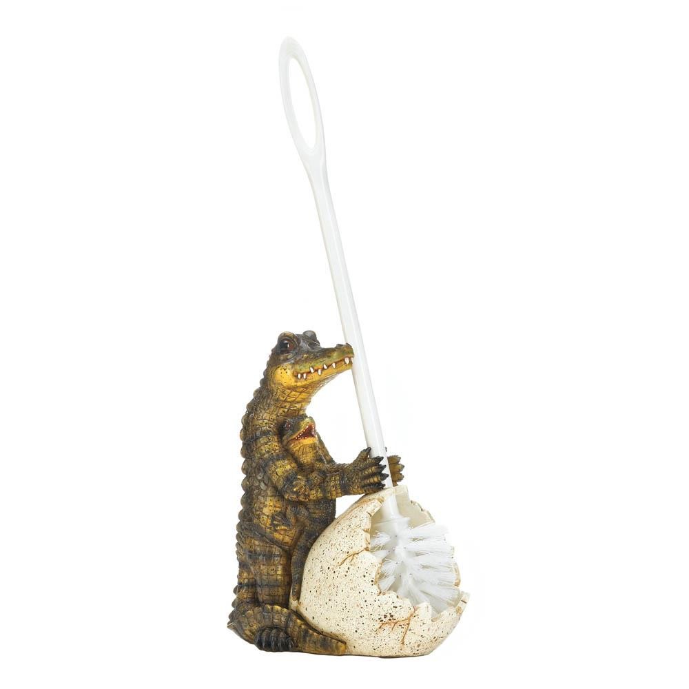 Crocodile Family Toilet Brush Holder