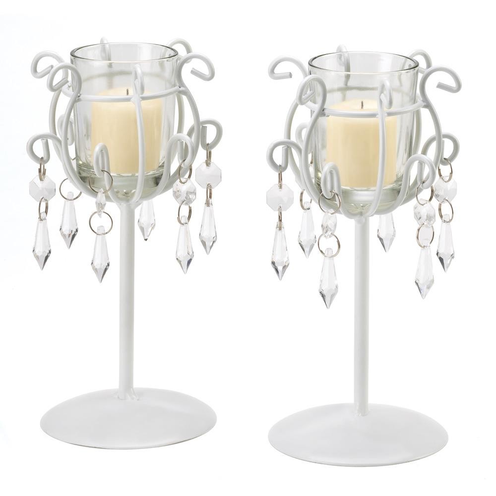 Crystal Drop Votive Stands