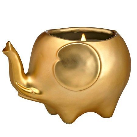 Elephant Candle - Matte Gold