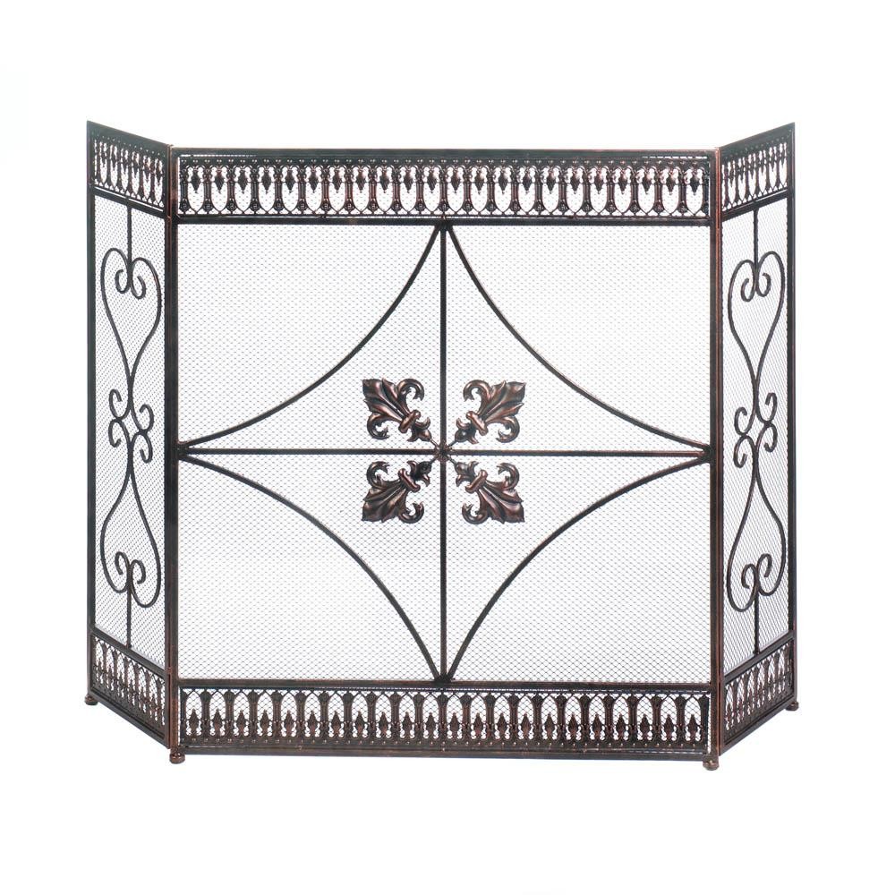 Fleur-De-Lis Fireplace Screen