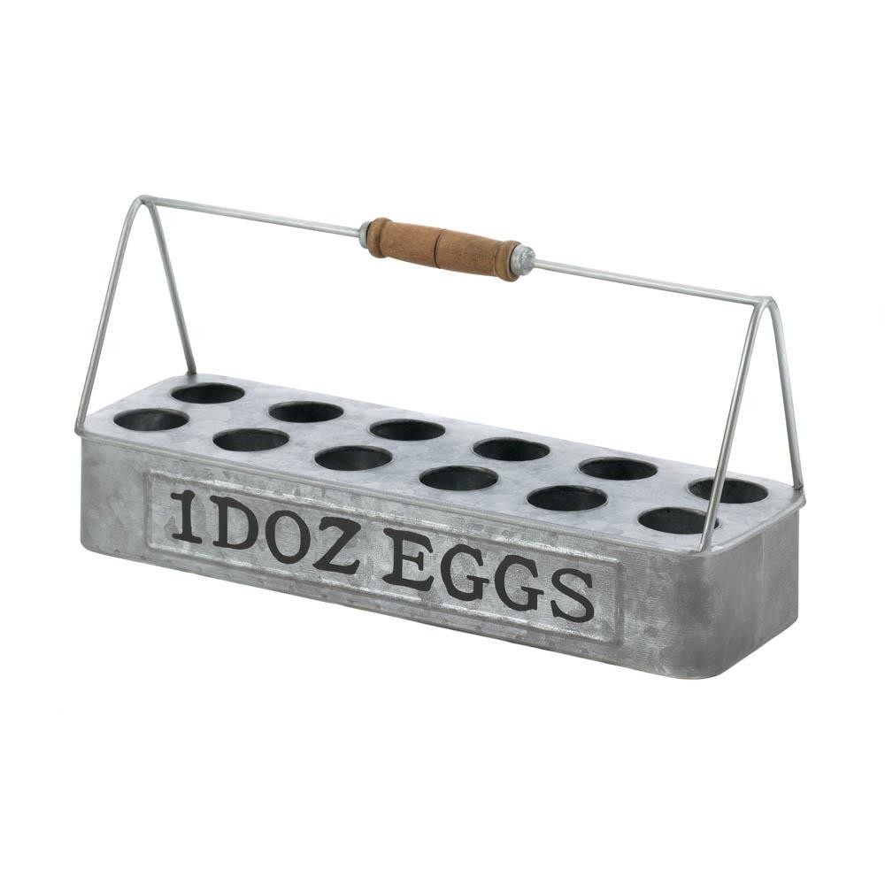 Galvanized Metal Egg Basket