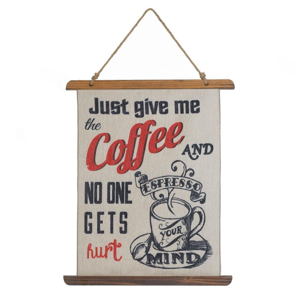 Give Me Coffee Linen Wall Art