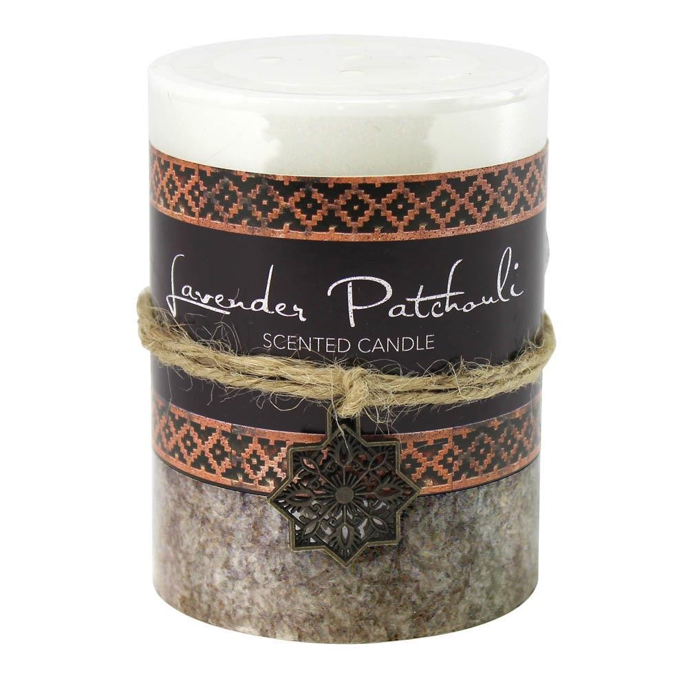 Lavender Patchouli Pillar Candle 3X4