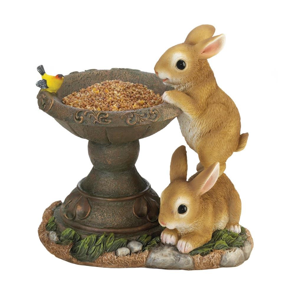 Playful Bunnies Bird Feeder