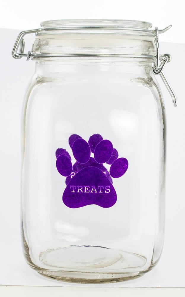 Purple Paw Pet Treat Canister