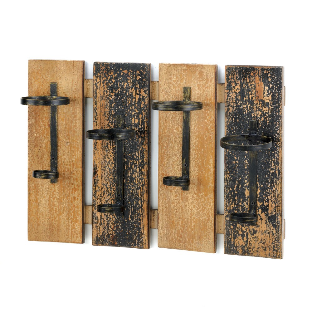 Rustic Wine Wall Rack