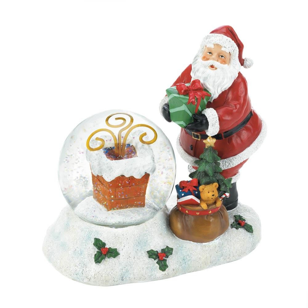 Santa Chimney LED Snow Globe