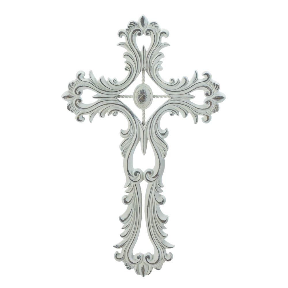 Scalloped White Cross