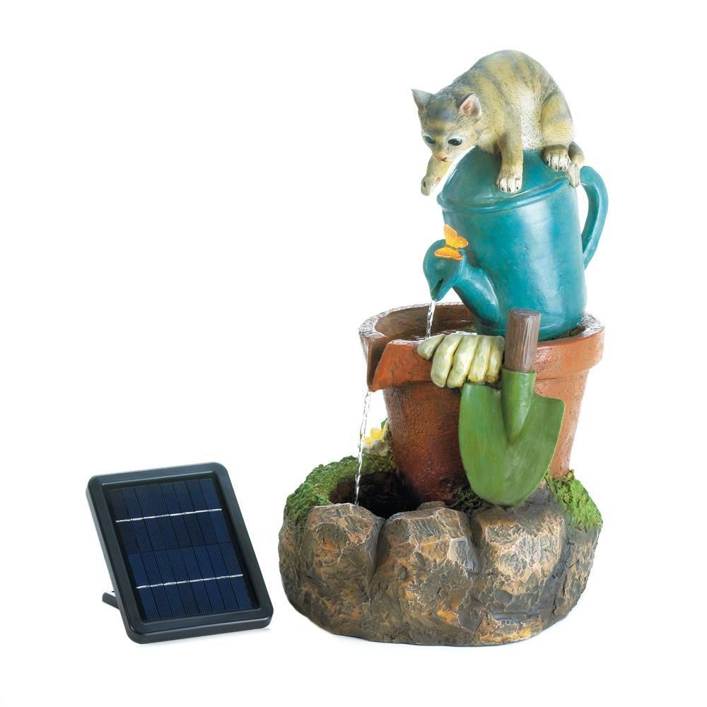 Solar Kitty Cat Fountain