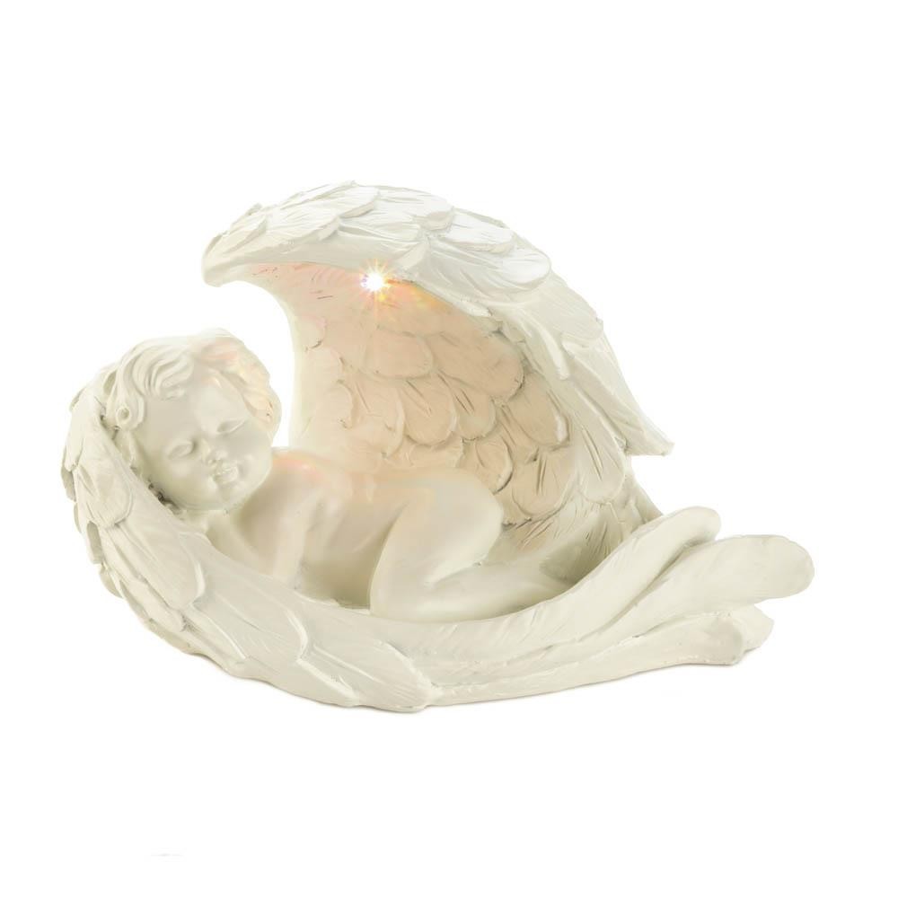 Peaceful Solar Cherub Figurine