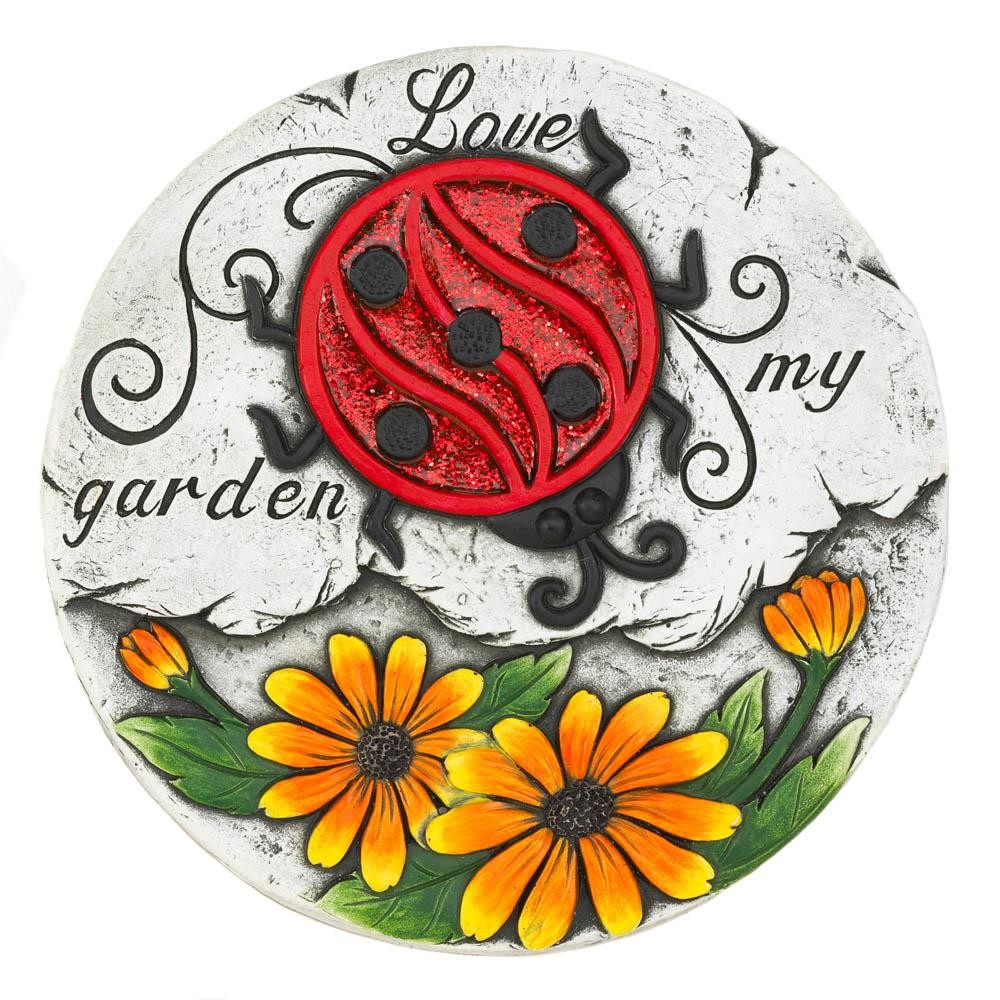 Sunflower Lady Bug Garden Stepping Stone