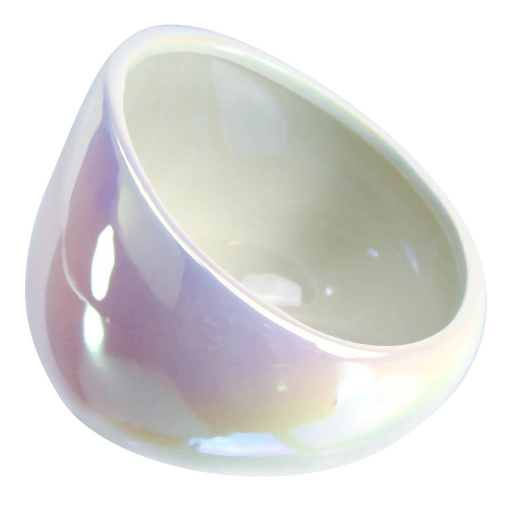 White Iridescent Boom Bowl