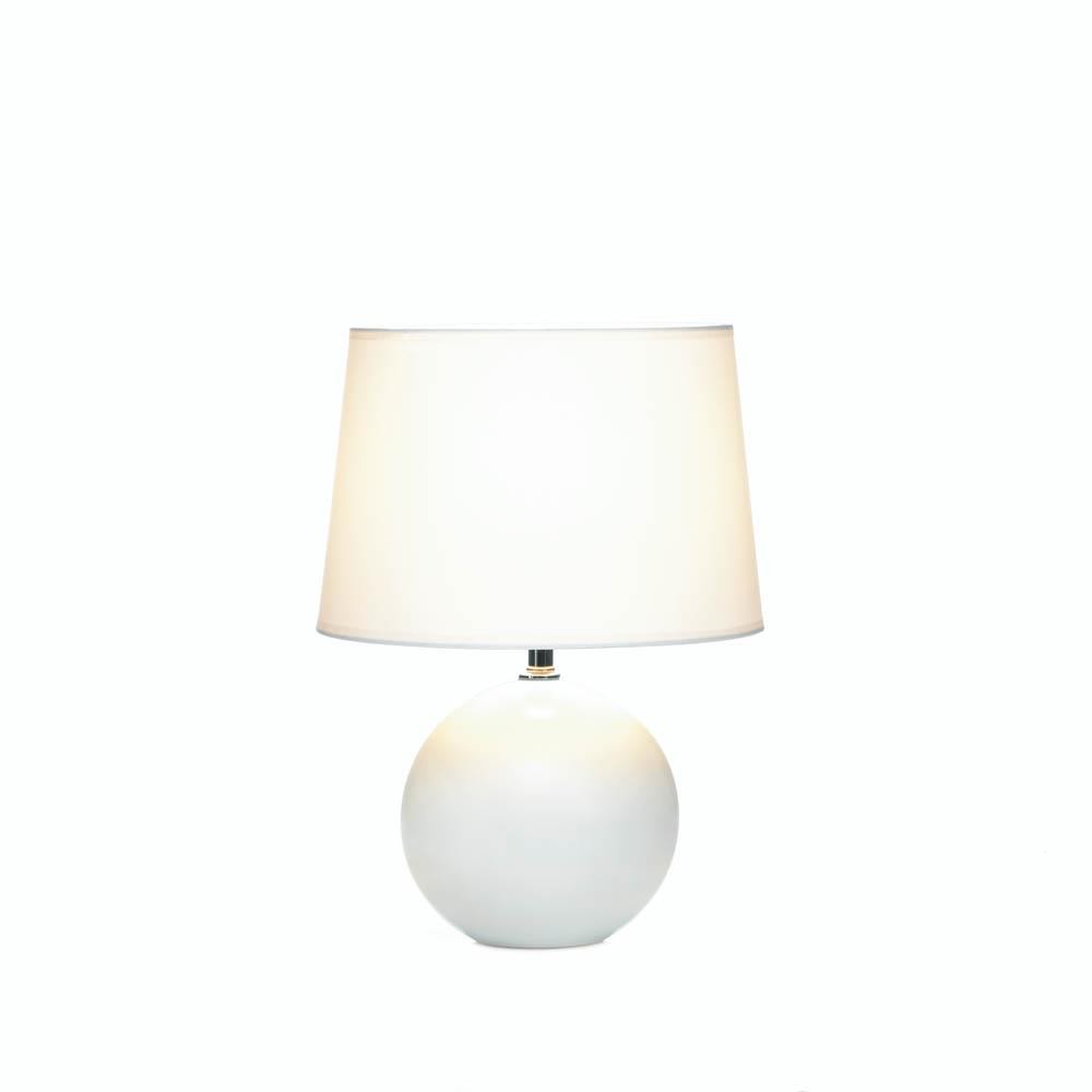 White Round Base Table Lamp