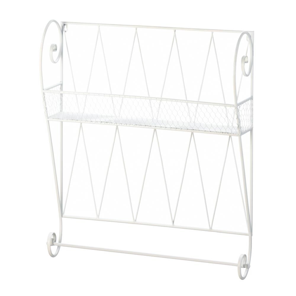 White Wire Wall Shelf