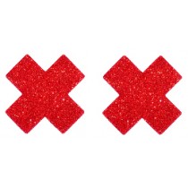 AIS Red Glitter Cross Nipple cover- 1 pair