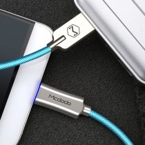 Mcdodo 1m Nylon Braided Auto Disconnect Overcharge Protection Type C Charging Cable