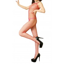 AIS O/S Red Fishnet Bodystocking With Straps NT10038RED