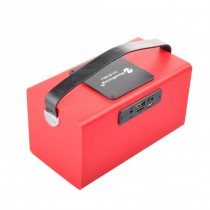 HY-BT97L Retro Style LED Light Bluetooth Speaker with Strap (Red)