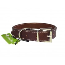 Top Grain Leather Collar - Brown
