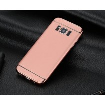 2 in 1 Ultra slim Metal Shockproof Case for Samsung S8 (Rose Gold)