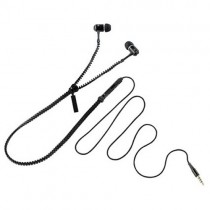In-Ear Zip Zipper Style Tangle Free Hands free Earphones Headphones With Mic