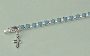 Turquoise Charm Bracelet - Swarovski Crystal