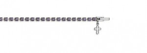 Violet Single Row Bracelet Swarovski Crystal