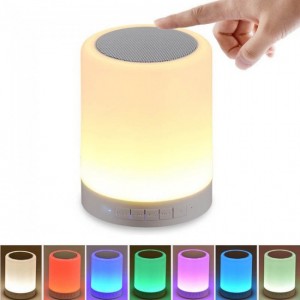 Bluetooth Romantic Touch LED Bedroom Lamp & Speaker with Alarm Clock